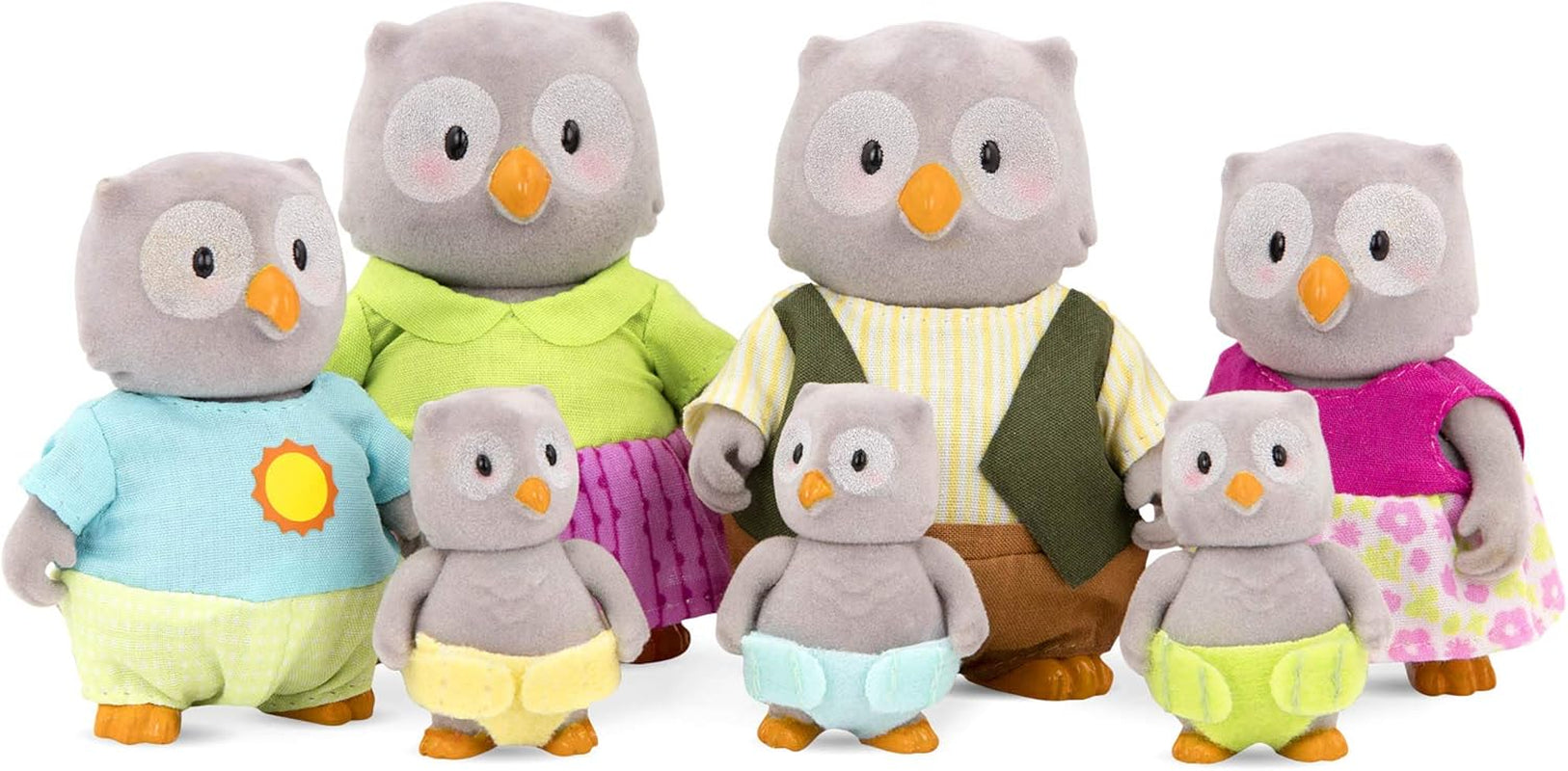 Li’L Woodzeez – Friendz Club Farm Set – Duck, Sheep, Pig, Cow – Set of 4 Collectible Posable Doll Figures – Pretend Play Gift Toy for Kids Age 3+